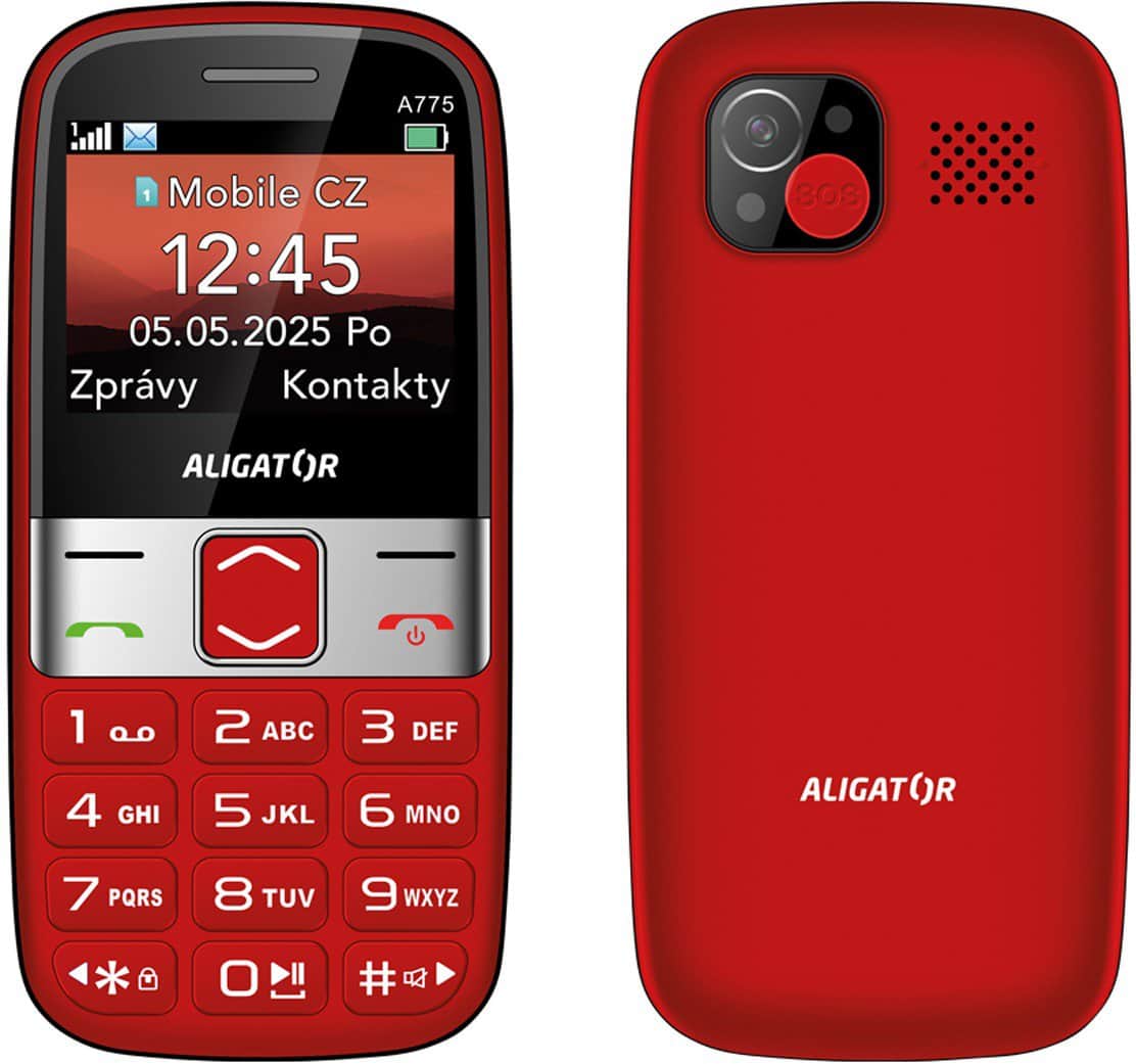 Aligator A775 Senior červený + stol.nab.