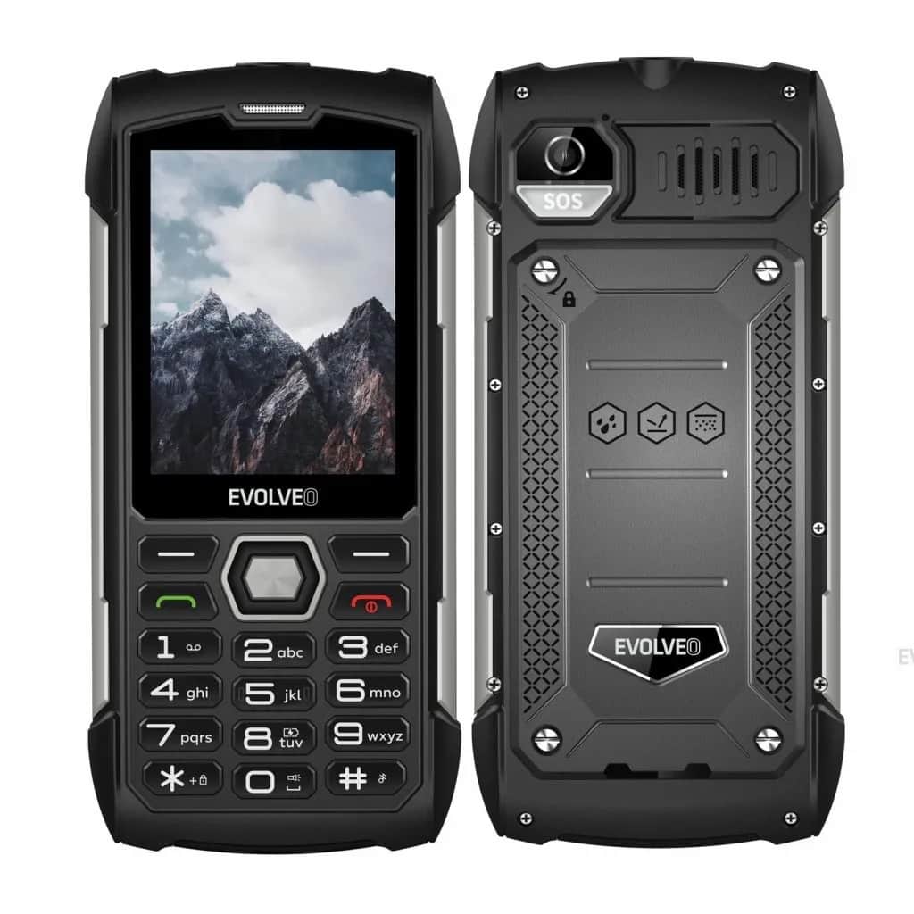 EVOLVEO StrongPhone H1 černo-stříbrná