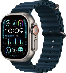 Apple Watch Ultra 2 49mm titanové pouzdro s modrým oceánským řemínkem