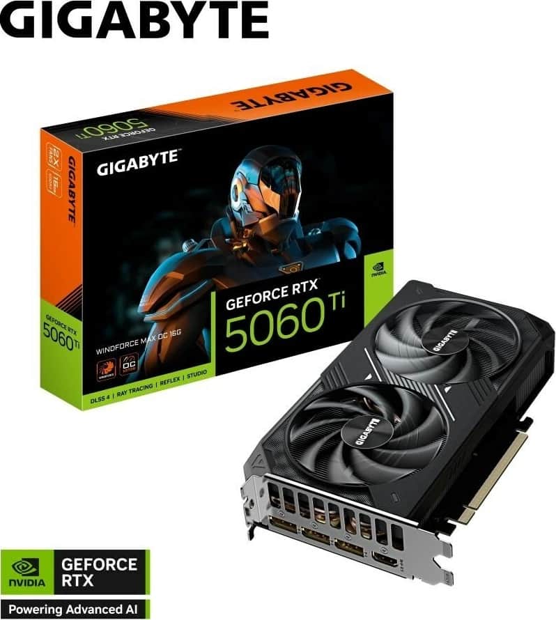 Gigabyte GeForce RTX 5060 Ti WINDFORCE MAX OC 16GB GDDR7 GV-N506TWF2MAX OC-16GD