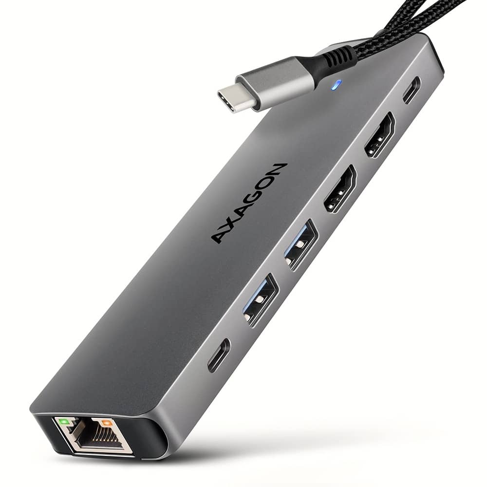 USB-C dokovací stanice pro dva monitory: napájení notebooku, LAN a spolehlivé porty