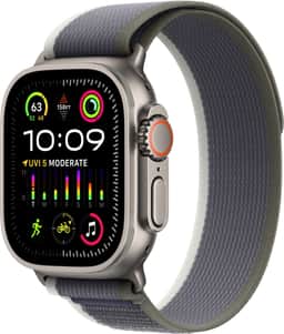 Apple Watch Ultra 2 49mm titanové pouzdro se zeleno-šedým trailovým tahem - M/L