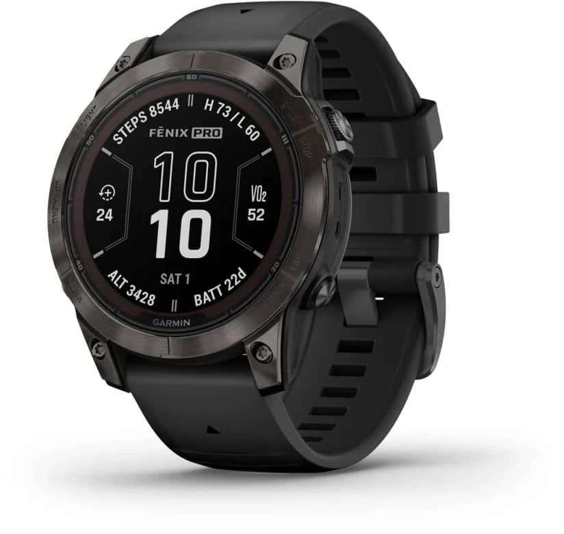 Garmin Fenix 7 Pro Sapphire Solar, Carbon Gray DLC Titanium/Black Band