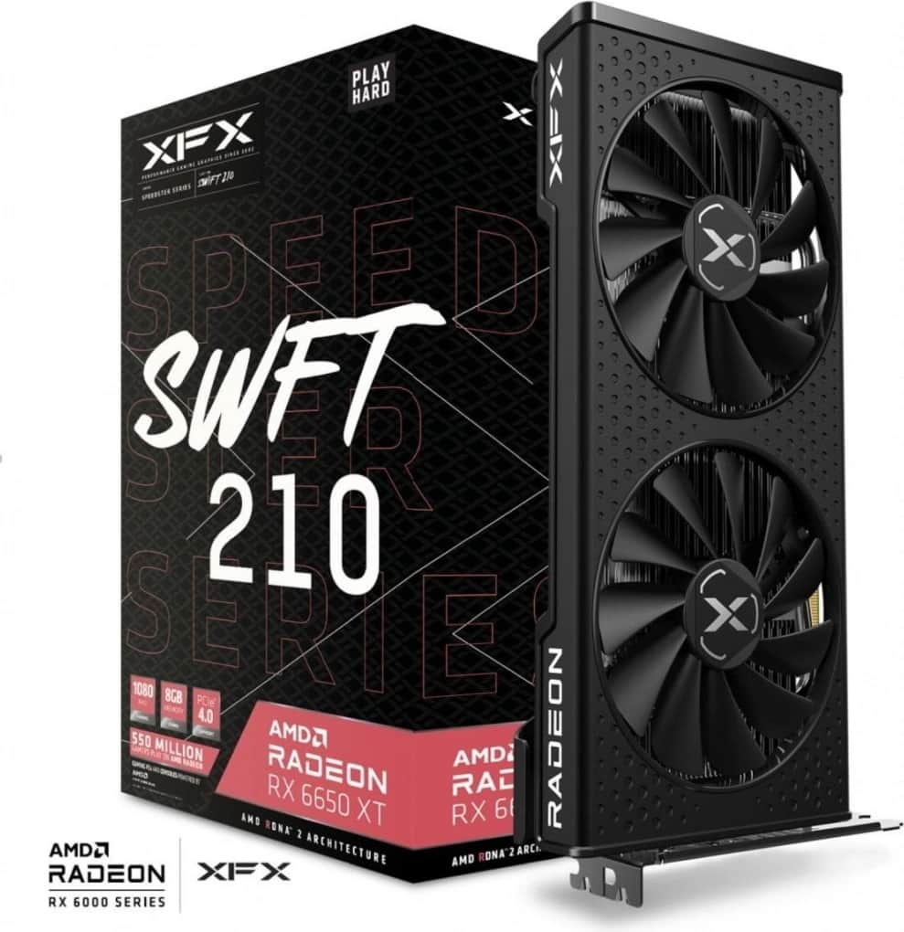 XFX Radeon RX 6650 XT Speedster SWFT 210 Core Gaming 8GB GDDR6 RX-665X8DFDY