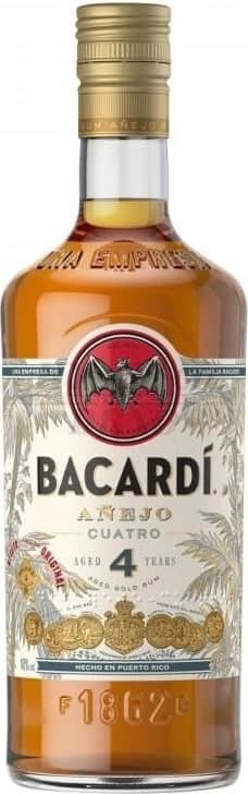 Bacardi Cuatro 4y 40% 1 l (holá láhev)